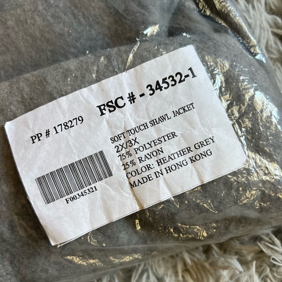 NWT Style Studio Grey Soft touch shawl jacket - Picture 3 of 4